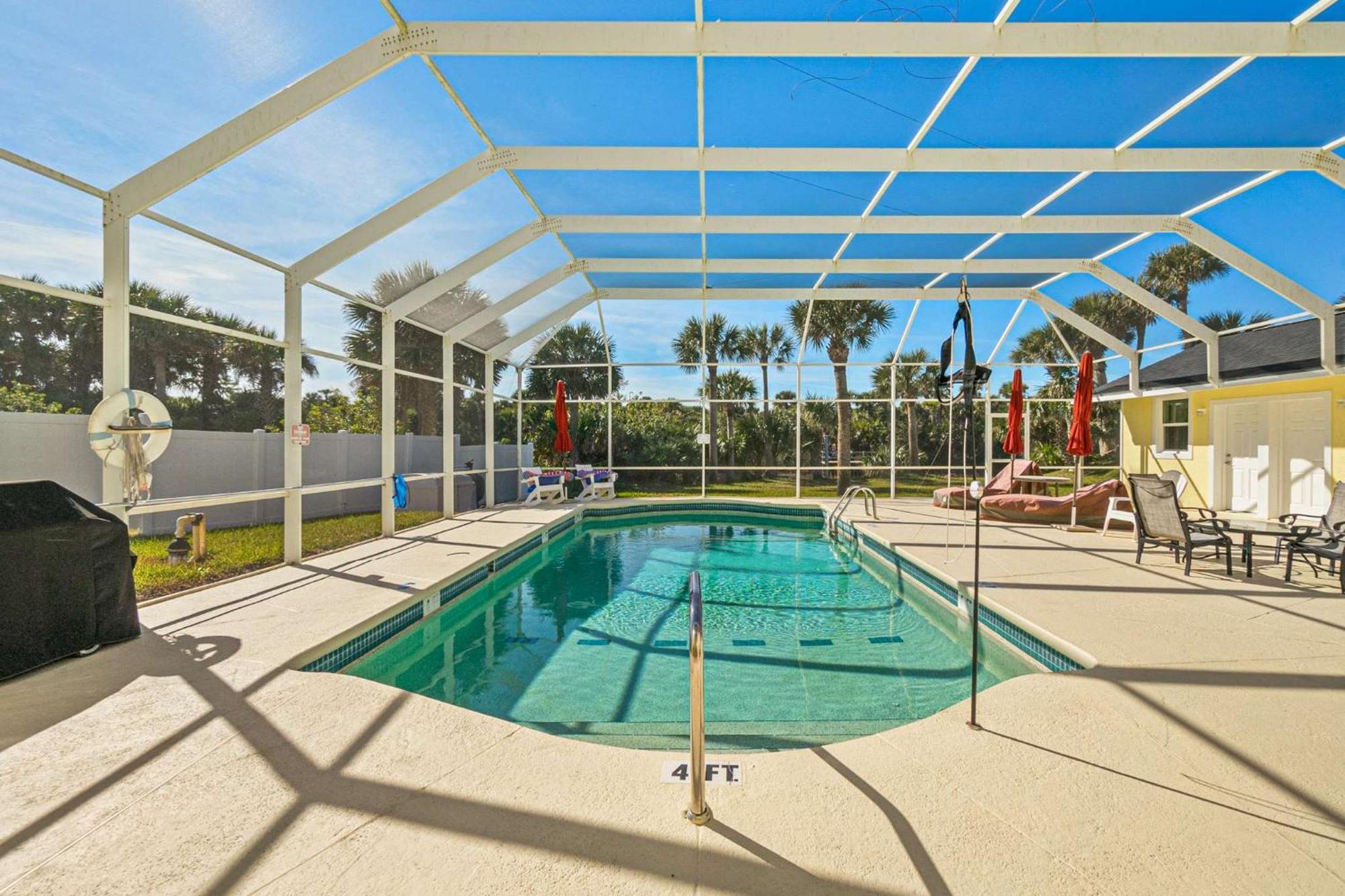 Flagler Beach Bed And Breakfast Pool Bbq Suite Extérieur photo